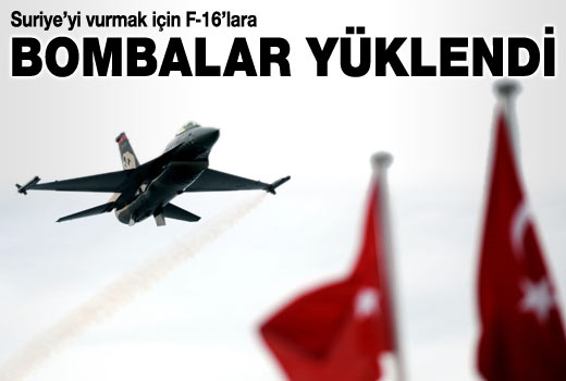 F-16'lar Suriye'deki bataryaları vuracaktı