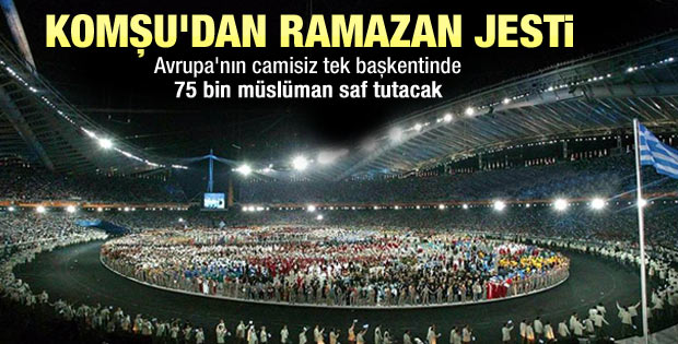 Yunanistan'da bayram namazı Olimpiyat'da