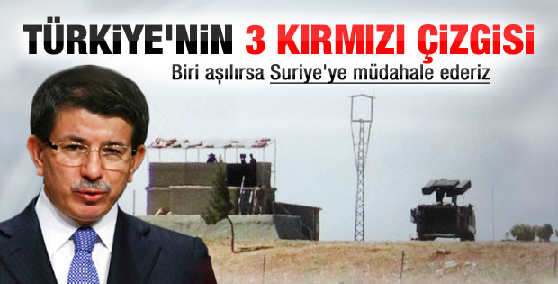 Davutoğlu: Suriye'ye müdahale için 3 şart