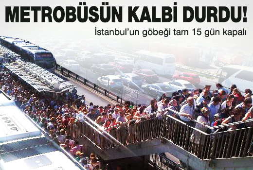 Mecidiyeköy'de metrobüs durağı kapatıldı