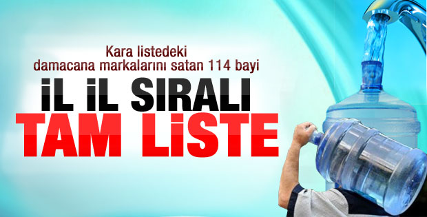 İşte pis su satan 114 bayi