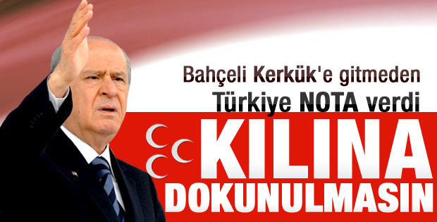Türkiye'den Irak'a Bahçeli Notası