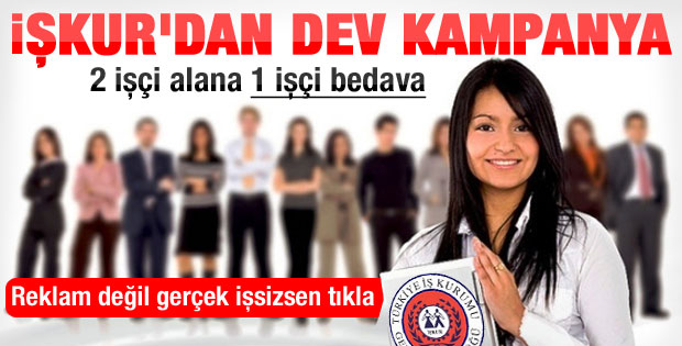 2 işçi çalıştırana 1 işçi bedava