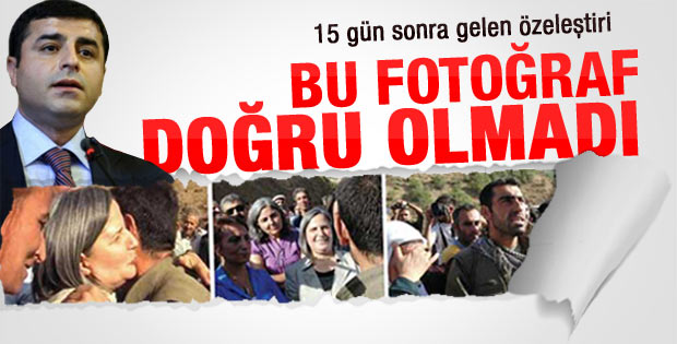 Demirtaş: O fotoğraf doğru olmadı