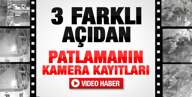 Afyon'daki patlama güvenlik kamerasında