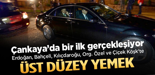 3 lider Köşk'te buluştu