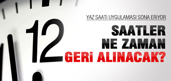 YAZ SAATİ UYGULAMASI SONA ERİYOR