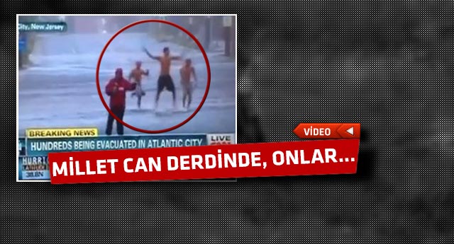 Kasırga ortasında 'Gangnam Style' çılgınlığı!