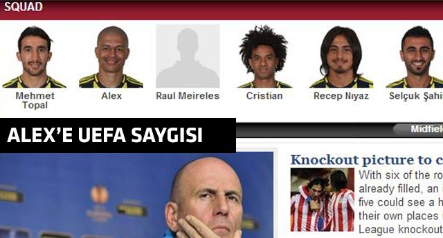 UEFA Alex'i unutmadı