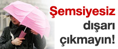Aman şemsiyesiz sokağa çıkmayın!
