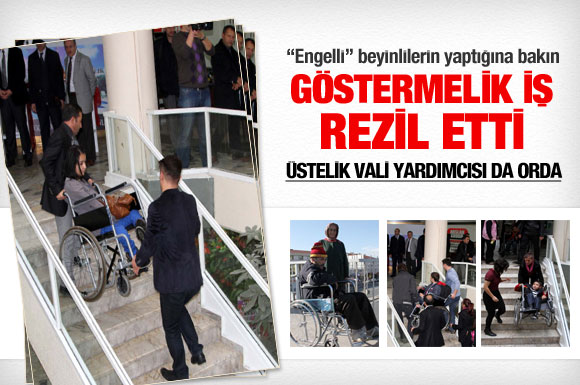 Engelliler Günü'nde rezil eden görüntü
