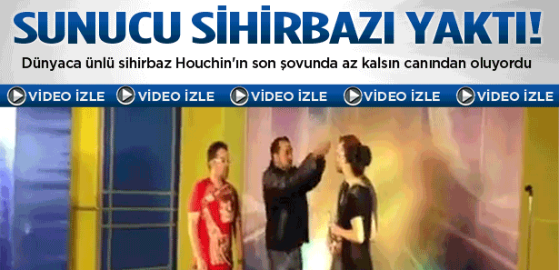 Sunucu canlı yayında sihirbazı yaktı