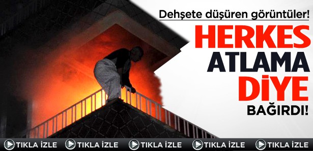 Alevlerin arasında kurtarılmayı beklediler!