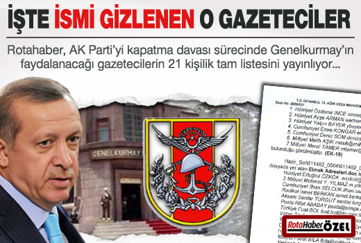 İşte TSK'nın faydalanacağı gazetecilerin tamamı