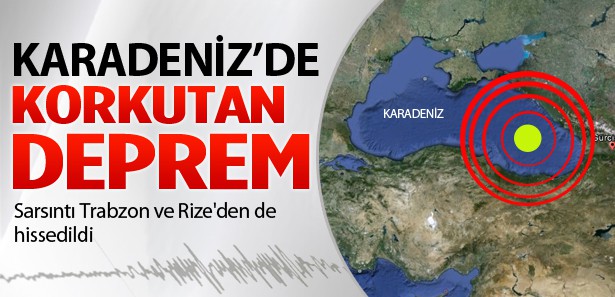 Karadeniz'de peş peşe iki deprem