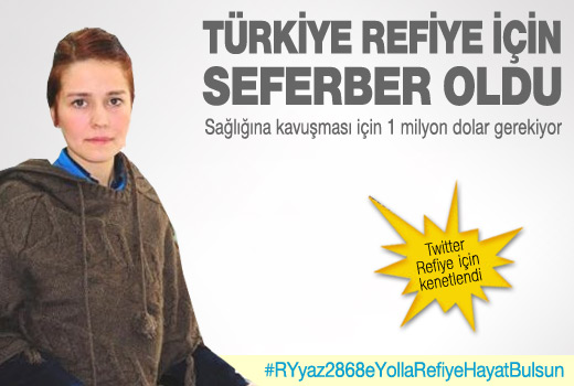 Twitter Refiye Yılmaz için ayaklandı