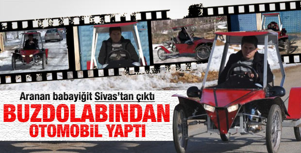 Sivaslı mucit buzdolabından otomobil yaptı