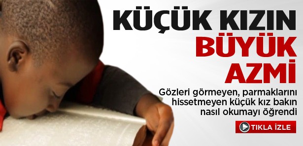 Dili ve dudağıyla okumayı öğrendi