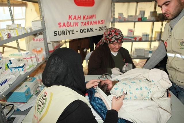 İHH ve AİD Suriye'de 1000 kişiye sağlık taraması yaptı