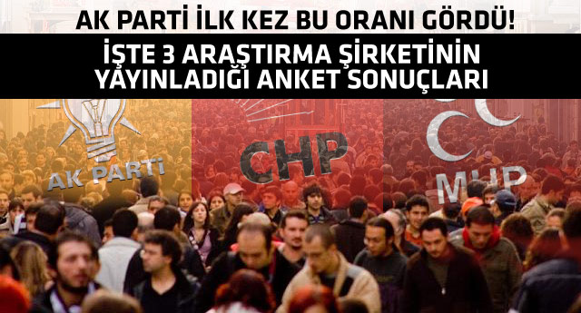 Son seçim anketinde AK Parti, CHP ve MHP'nin oy oranı