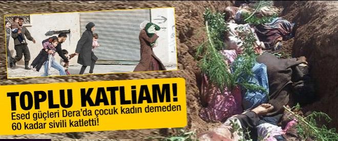 Esed güçleri toplu katliam yaptı: 60 ölü