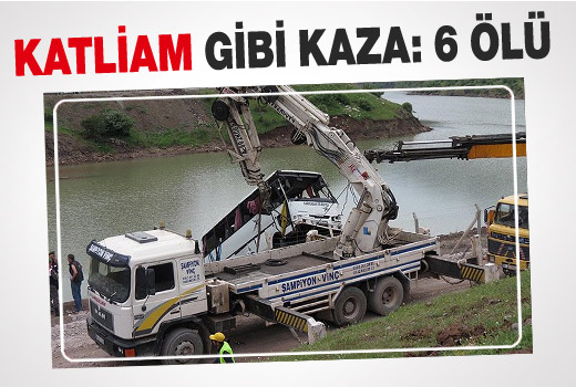 Yolcu otobüsü baraja uçtu