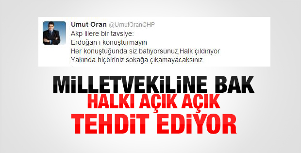 Umut Oran'ın hiçbiriniz sokağa çıkamayacaksınız tweet'i