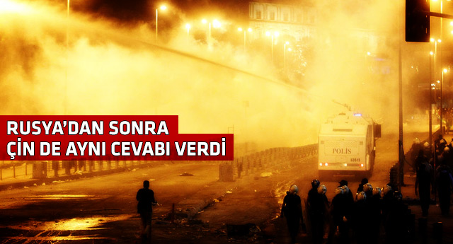 Taksim olayları için Çin'den ilk açıklama