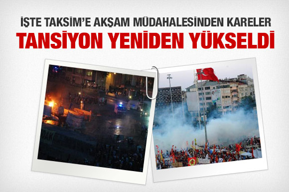 Taksim'de akşam müdahalesi