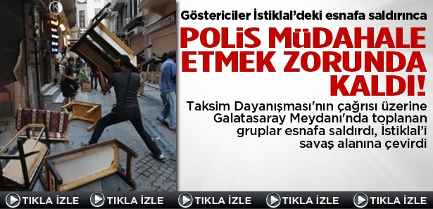 Taksim'de polis müdahalesi