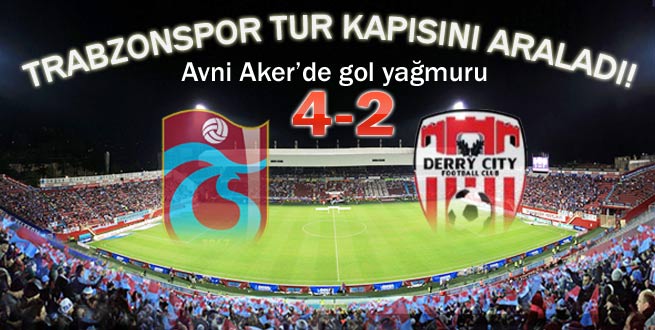 Trabzonspor 4 golle avantajı kaptı: 4-2