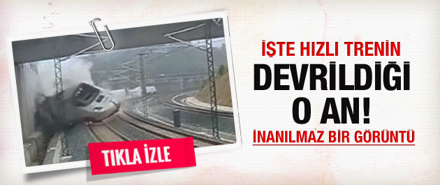 Dehşet tren kazasının olay görüntüsü