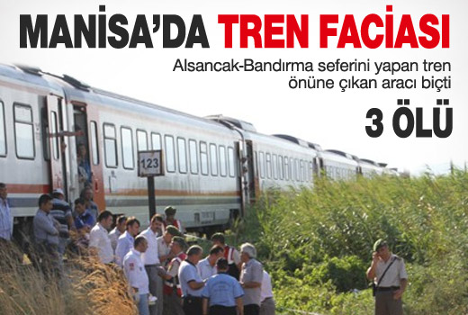 Bandırma treniyle otomobil çarpıştı: 3 ölü