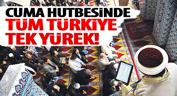Diyanet'te Cuma Hutbesi İçin Tek Konu