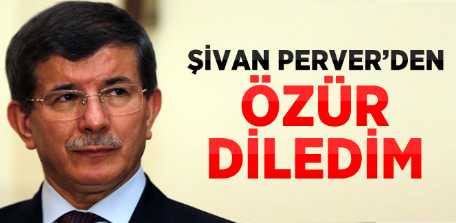 Davutoğlu: Şivan Perver'den Özür Diledim