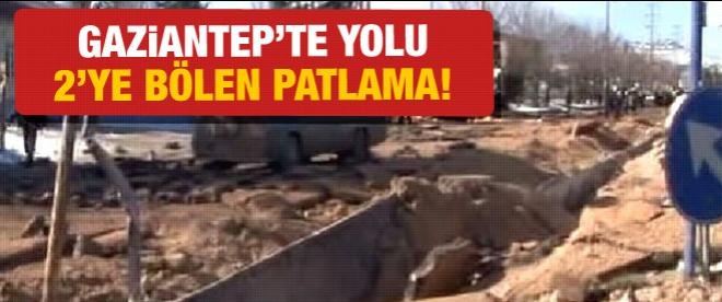 Gaziantep'te doğalgaz boru hattı patladı