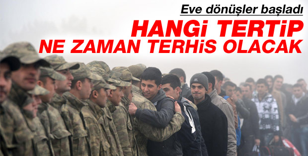 Hangi tertip ne zaman terhis olacak