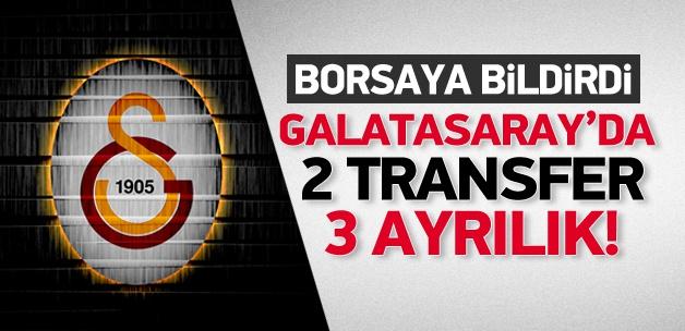 Galatasaray 2 transfer, 3 ayrılığı KAP'a bildirdi