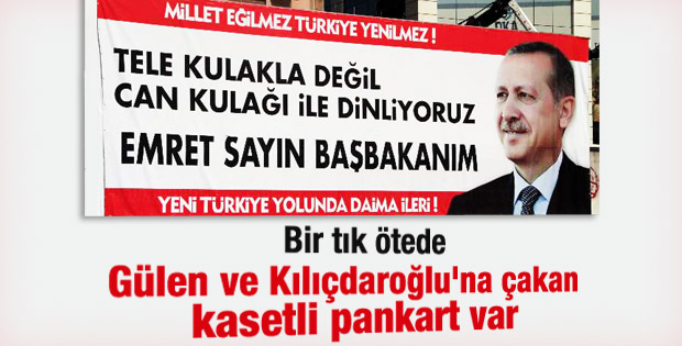 Başbakan'ın Samsun mitingi için ilginç pankartlar asıldı