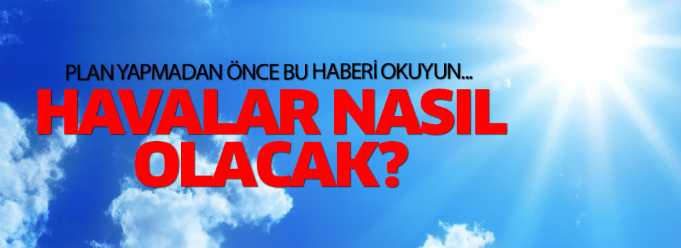 Hafta sonu hava nasıl olacak?