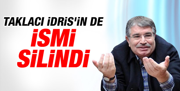 İdris Naim Şahin'in adı terminalden söküldü