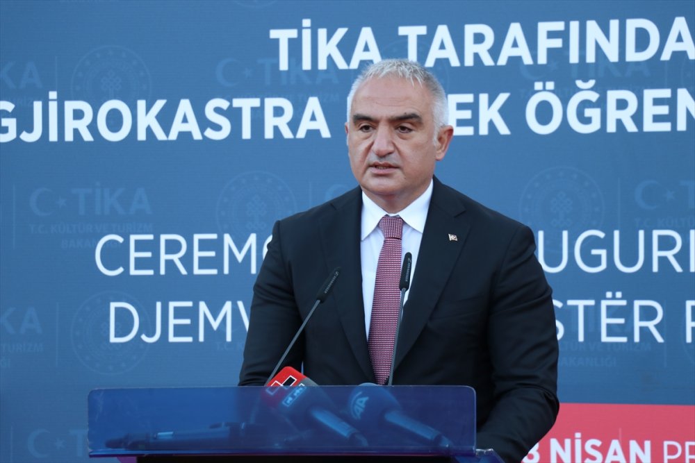 Kültür ve Turizm Bakanı Ersoy, Arnavutluk’ta TİKA’nın yenilediği öğrenci yurdunun açılışında konuştu:
