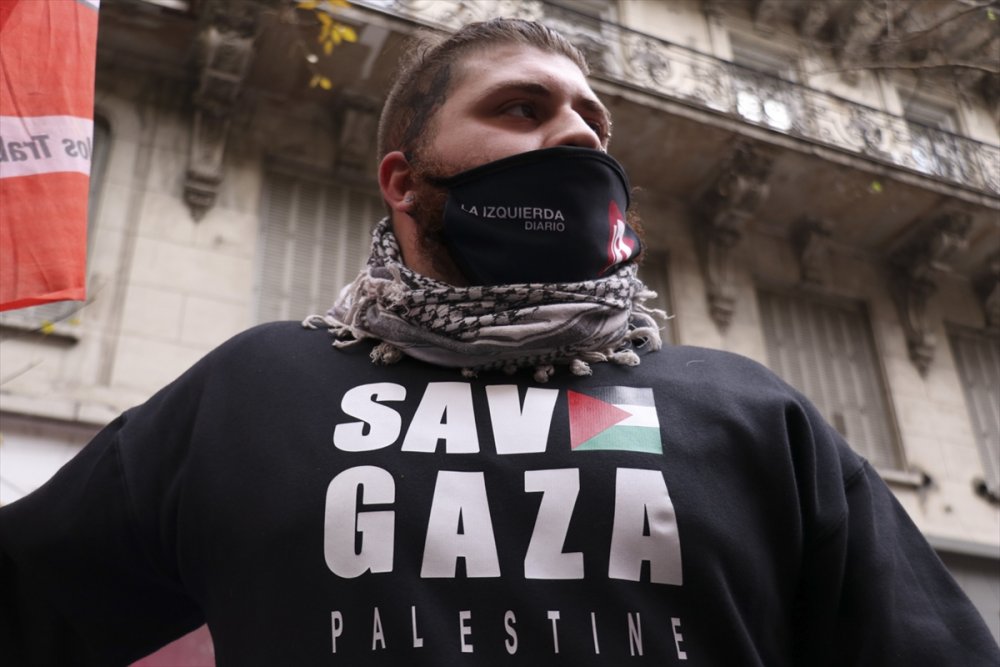 Arjantin'de "İsrail'i kınama, Filistin ile dayanışma" gösterisi düzenlendi