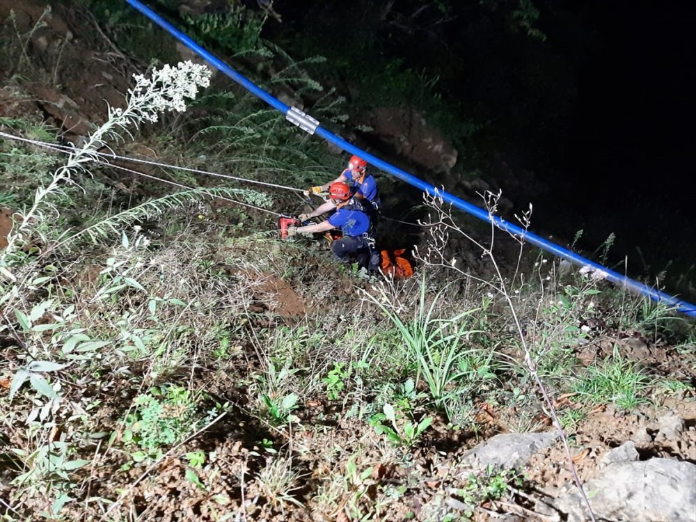 Rize'de uçuruma yuvarlanan kamyonetin sürücüsü öldü