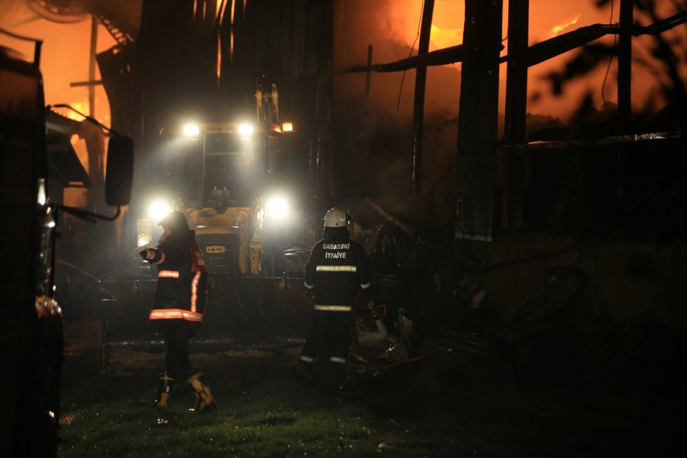 Kırklareli'nde hayvan çiftliğinde çıkan yangın kontrol altına alındı
