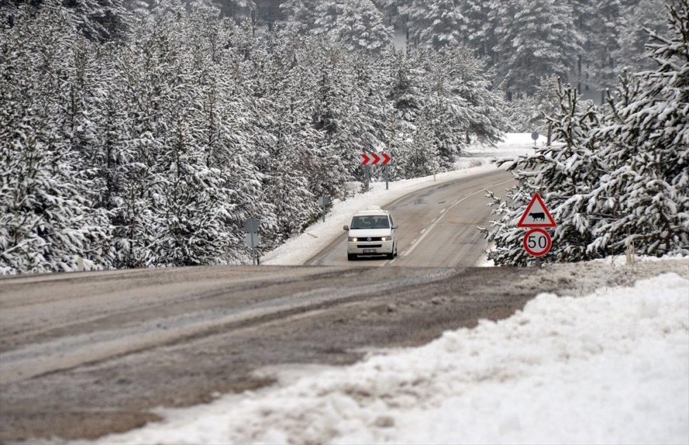 Kars'ın Sarıkamış ilçesi karla kaplandı