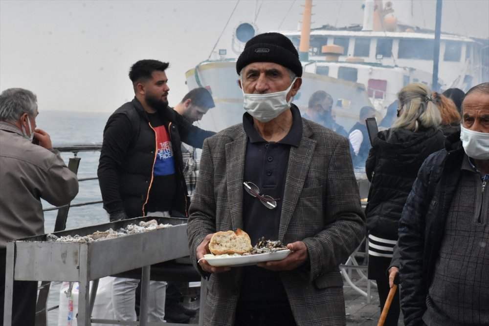 Ordu'da festivalde vatandaşlara 5 ton ızgara hamsi ikram edildi