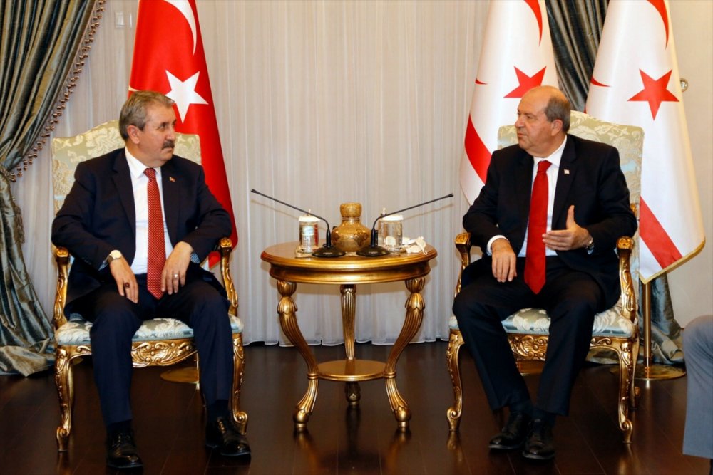 KKTC Cumhurbaşkanı Tatar, BBP Genel Başkanı Destici'yi kabul etti