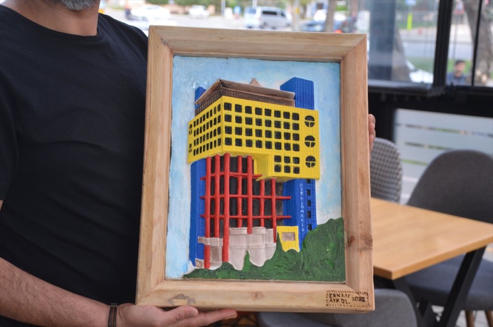 "Dünya'nın en saçma binası"nın rölyefle 3D portresi yapıldı