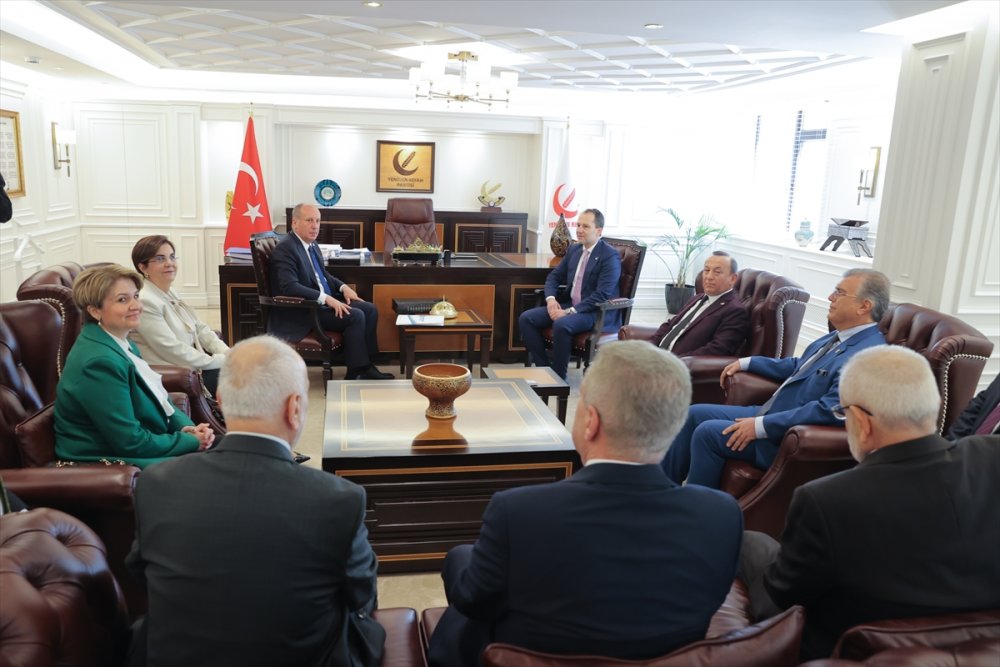 Memleket Partisi Genel Başkanı İnce, Yeniden Refah Partisi Genel Başkanı Erbakan'ı ziyaret etti